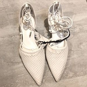 Zara White Heels Size 6